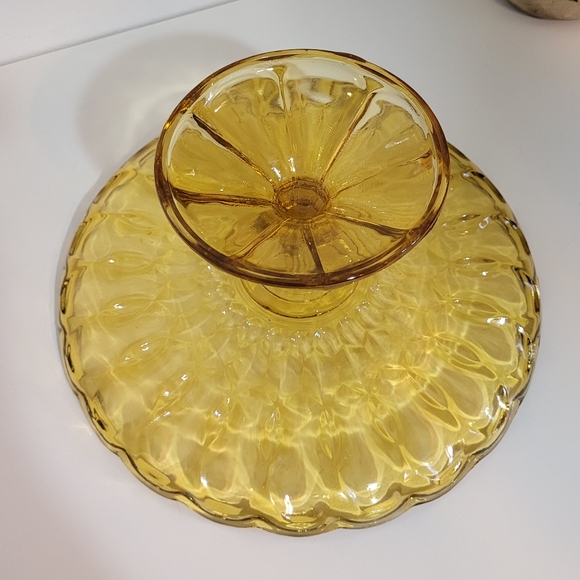 Vintage Anchor Hocking Amber Cake Stand - Picture 6 of 6